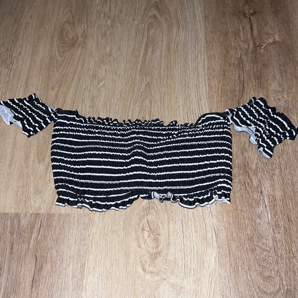 Off the shoulder swimsuit top exhilaration